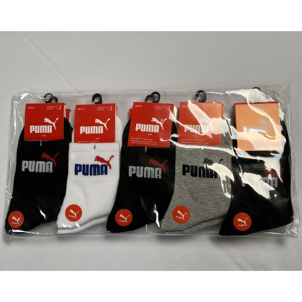 Puma Mens Ankle Socks 10 Pair Size UK 5-9 US 5.5-9.5 EUR 41-47 Multicolor